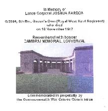 The Cambrai Memorial, France